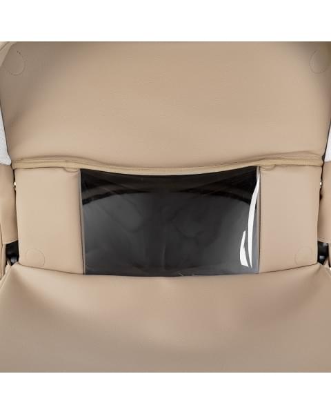 Детская коляска Roan Esso 2025 Кожа 2 в 1 ESSK/212/1 Caramel/Black/руч.Тем.коричневый
