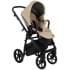 Детская коляска Roan Esso 2025 Кожа 2 в 1 ESSK/212/1 Caramel/Black/руч.Тем.коричневый