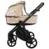 Детская коляска Roan Esso 2025 Кожа 2 в 1 ESSK/212/1 Caramel/Black/руч.Тем.коричневый