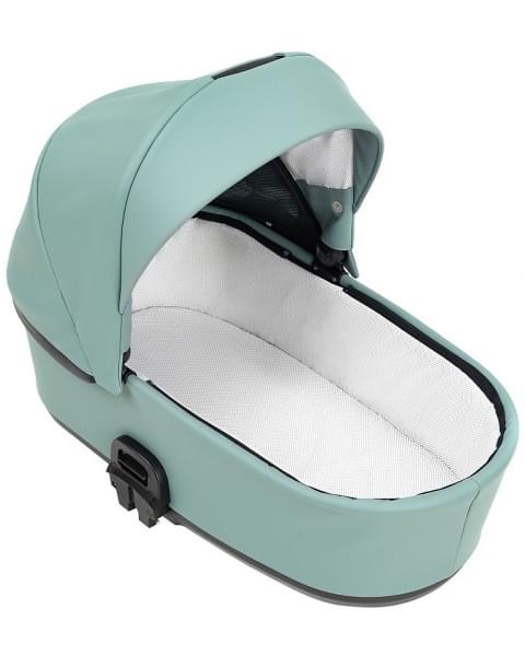 Детская коляска Roan Esso 2025 Кожа 2 в 1 ESSK/214/1 Misti Mint/Grey/руч.Черный
