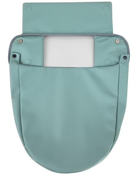 Детская коляска Roan Esso 2025 Кожа 2 в 1 ESSK/214/1 Misti Mint/Grey/руч.Черный