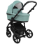 Детская коляска Roan Esso 2025 Кожа 2 в 1 ESSK/214/1 Misti Mint/Grey/руч.Черный