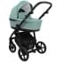 Детская коляска Roan Esso 2025 Кожа 2 в 1 ESSK/214/1 Misti Mint/Grey/руч.Черный
