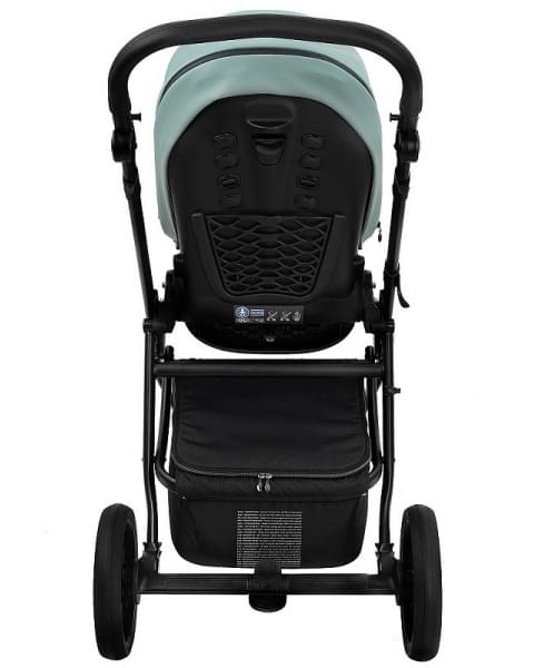 Детская коляска Roan Esso 2025 Кожа 2 в 1 ESSK/214/1 Misti Mint/Grey/руч.Черный