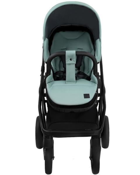 Детская коляска Roan Esso 2025 Кожа 2 в 1 ESSK/214/1 Misti Mint/Grey/руч.Черный