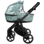 Детская коляска Roan Esso 2025 Кожа 2 в 1 ESSK/214/1 Misti Mint/Grey/руч.Черный