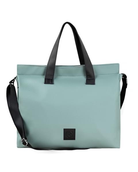 Детская коляска Roan Esso 2025 Кожа 2 в 1 ESSK/214/1 Misti Mint/Grey/руч.Черный
