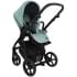 Детская коляска Roan Esso 2025 Кожа 2 в 1 ESSK/214/1 Misti Mint/Grey/руч.Черный