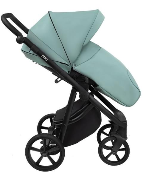 Детская коляска Roan Esso 2025 Кожа 2 в 1 ESSK/214/1 Misti Mint/Grey/руч.Черный