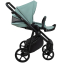 Детская коляска Roan Esso 2025 Кожа 2 в 1 ESSK/214/1 Misti Mint/Grey/руч.Черный