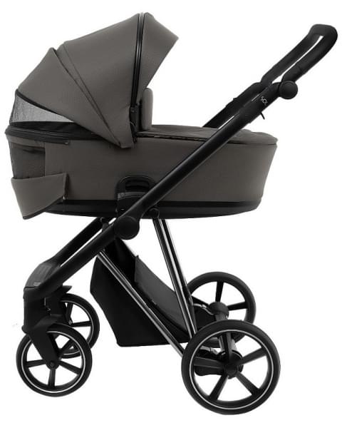Детская коляска Roan Sol Luxury 3 в 1 с автокреслом Tutis Elo Lux EduSky Black RSL/4051 Taupe/Nikiel