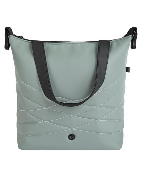 Детская коляска Roan Sol Кожа 3 в 1 с автокреслом Tutis Elo Lux EduSky Black RSL/2023 Misti Mint/Grey/руч. Серый
