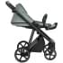 Детская коляска Roan Sol Кожа 3 в 1 с автокреслом Tutis Elo Lux EduSky Black RSL/2023 Misti Mint/Grey/руч. Серый