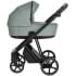 Детская коляска Roan Sol Кожа 3 в 1 с автокреслом Tutis Elo Lux EduSky Black RSL/2023 Misti Mint/Grey/руч. Серый