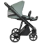 Детская коляска Roan Sol Кожа 3 в 1 с автокреслом Tutis Elo Lux EduSky Black RSL/2023 Misti Mint/Grey/руч. Серый