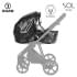 Детская коляска Roan Sol Кожа 3 в 1 с автокреслом Tutis Elo Lux EduSky Black RSL/2023 Misti Mint/Grey/руч. Серый