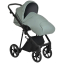 Детская коляска Roan Sol Кожа 3 в 1 с автокреслом Tutis Elo Lux EduSky Black RSL/2023 Misti Mint/Grey/руч. Серый