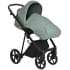Детская коляска Roan Sol Кожа 3 в 1 с автокреслом Tutis Elo Lux EduSky Black RSL/2023 Misti Mint/Grey/руч. Серый