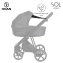 Детская коляска Roan Sol Кожа 3 в 1 с автокреслом Tutis Elo Lux EduSky Black RSL/2023 Misti Mint/Grey/руч. Серый