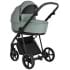 Детская коляска Roan Sol Кожа 3 в 1 с автокреслом Tutis Elo Lux EduSky Black RSL/2023 Misti Mint/Grey/руч. Серый