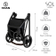 Детская коляска Roan Sol Кожа 3 в 1 с автокреслом Tutis Elo Lux EduSky Black RSL/2023 Misti Mint/Grey/руч. Серый