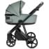 Детская коляска Roan Sol Кожа 3 в 1 с автокреслом Tutis Elo Lux EduSky Black RSL/2023 Misti Mint/Grey/руч. Серый
