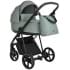 Детская коляска Roan Sol Кожа 3 в 1 с автокреслом Tutis Elo Lux EduSky Black RSL/2023 Misti Mint/Grey/руч. Серый