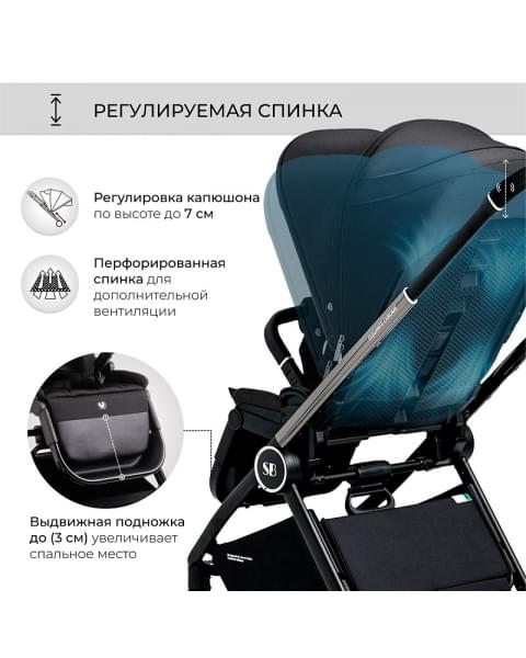 Детская коляска Sweet Baby Elegante 2 в 1 Chrome Black