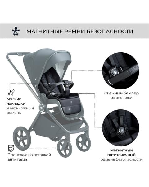 Детская коляска Sweet Baby Elegante 2 в 1 Chrome Black