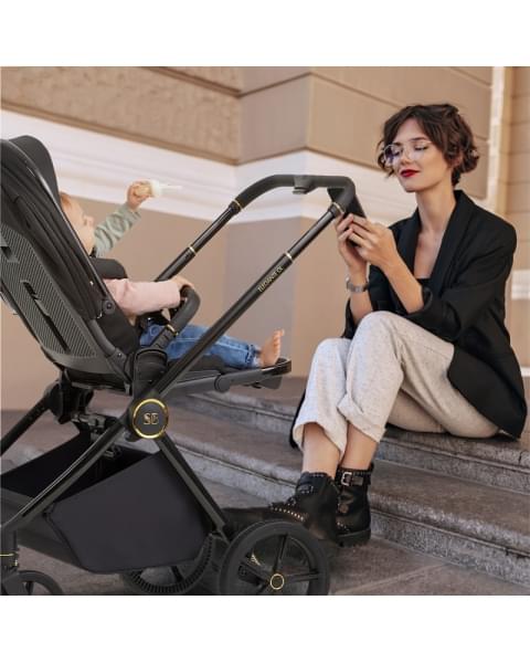 Детская коляска Sweet Baby Elegante 2 в 1 Chrome Black