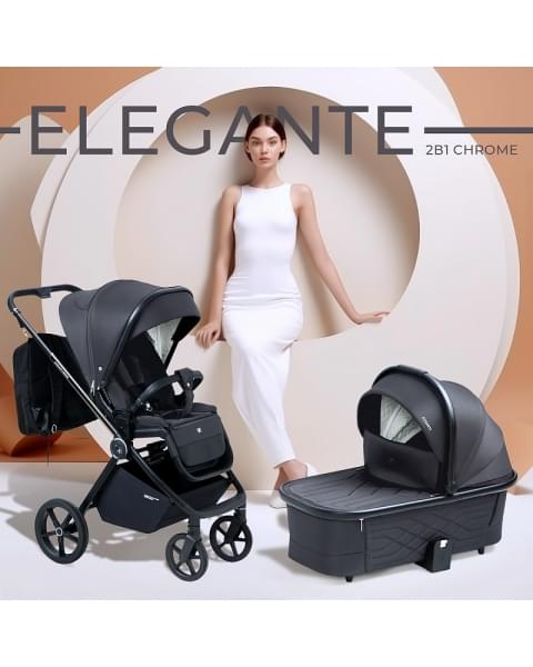 Детская коляска Sweet Baby Elegante 2 в 1 Chrome Grey