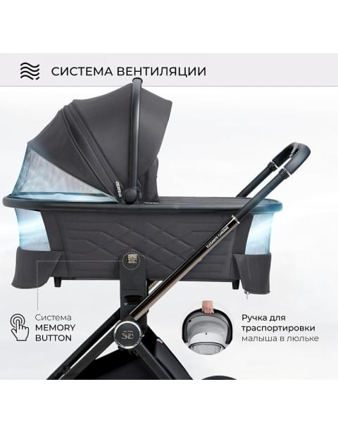 Детская коляска Sweet Baby Elegante 2 в 1 Chrome Grey