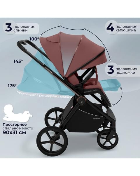 Детская коляска Sweet Baby Elegante Therma SBL 2 в 1 Mokka