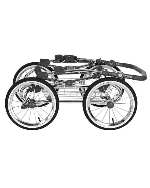Детская коляска люлька Roan Bass Next Classic d14 1 в 1 RCL273/1 Steel Grey/Chrome