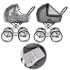 Детская коляска люлька Roan Bass Next Classic d14 1 в 1 RCL273/1 Steel Grey/Chrome