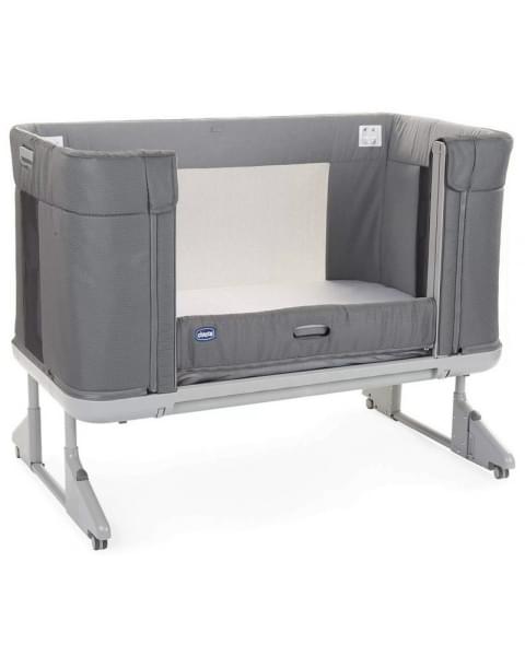 Детская приставная кроватка Chicco Next2Me Forever, Moon Grey (Серый)