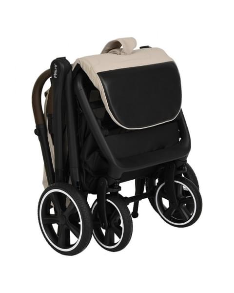 Детская прогулочная коляска Pituso Matrix XXL PU Cappuccino New