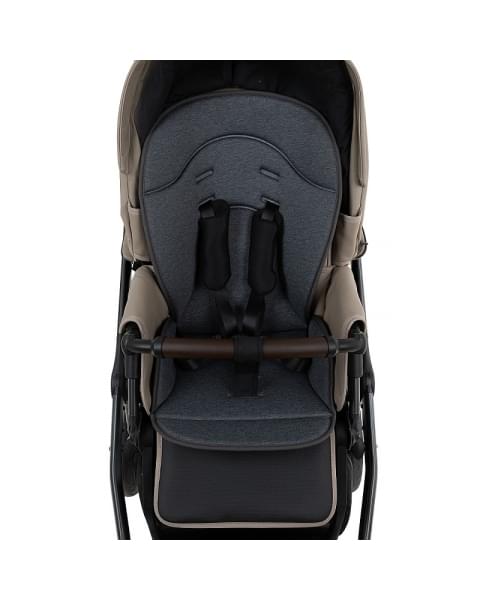Детская коляска Roan Bass Next Кожа 2.0 3 в 1 с автокреслом Tutis Elo Lux EduSky Black BNL/71/2 Cappucino/Black/ руч.Коричневый
