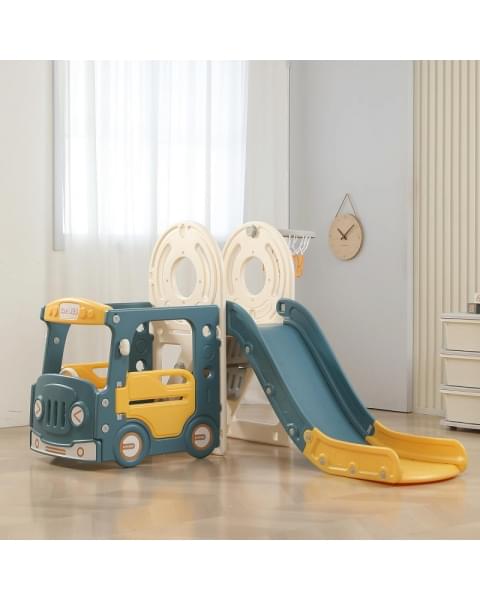 Игровой комплекс с горкой UNIX Kids Bus 171 см Yellow