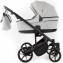 Детская коляска для двойни Adamex Leo Duo Deluxe 2 в 1 DUO-SA3 (СВ.СЕРАЯ КОЖА)