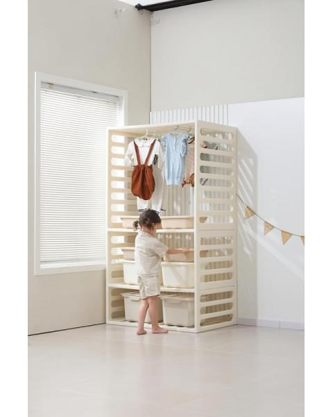 Манеж-стеллаж UNIX Kids 2 в 1 White