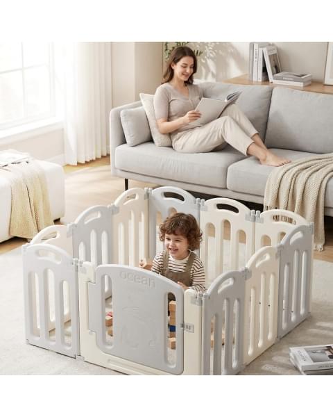 Манеж UNIX Kids Ocean 114x114 см Grey