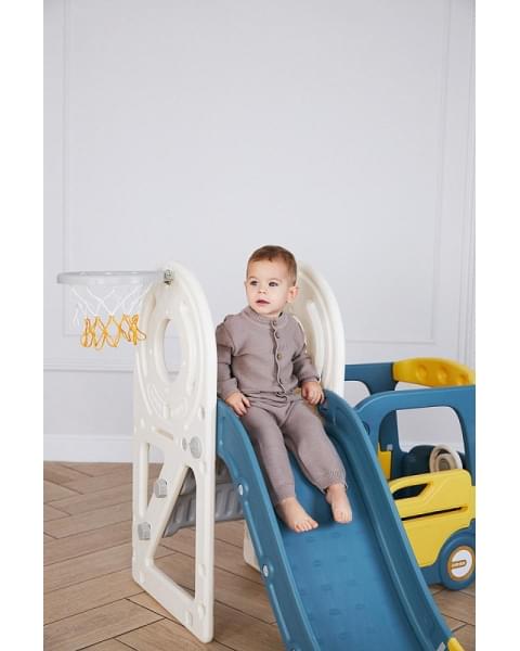 Игровой комплекс с горкой UNIX Kids Bus 171 см Yellow