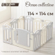 Манеж UNIX Kids Ocean 114x114 см Grey