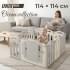 Манеж UNIX Kids Ocean 114x114 см Grey