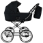 Детская коляска Roan Bass Next Classic 2.0 d14 3 в 1 с автокреслом Tutis Elo Lux EduSky Black BSNC/95/2 Caviar/Black/руч.Cappuccino