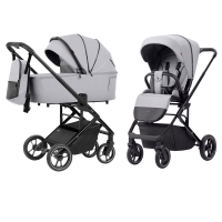 Коляска 2 в 1 Carrello Alfa CRL-6507 / 2024, Feather Grey (Серый)