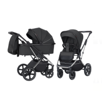 Коляска 2 в 1 Carrello Aurora CRL-6505 / 2023, Cosmic Black / шасси Chrome (Черный)