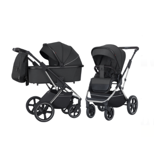 Коляска 2 в 1 Carrello Aurora CRL-6505 / 2023, Cosmic Black / шасси Chrome (Черный)
