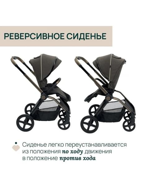 Коляска 2 в 1 Chicco Mysa, Bronze Lizard Re Lux (Коричневый)